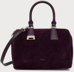 Furla keresztpántos táska női velúrbőr Olivia M Boston Bag - lila Univerzális méret