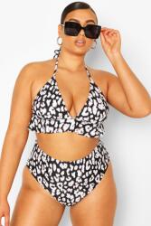 Boohoo Bikini Szett Animal Print Fodros NG2 jqm XXL