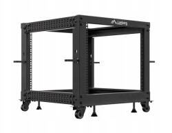 Lanberg nyitott rack állvány 19'' 9U 600x600-1100 (OR01-6109-B)