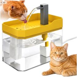 KRUMAD Macska Szökőkút Kutya Itató 1, 5L Usb Víz Tál Itató Pumpa Szűrő (FONTANNA DLA KOTA PSA POIDEŁKO 1,5L NA USB)
