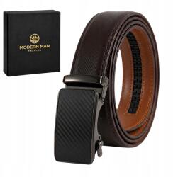 Mm Fashion Modern Man Öv Bőr Férfi Barna Automata Csat 3.5cm Elegáns Nadrág (198)