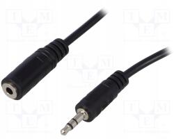 LogiLink Kábel; Jack 3, 5mm 3pin dugó, Jack 3, 5mm aljzat; 3m; fekete (CA1054)