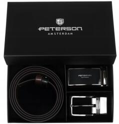 Peterson öv szett Peterson férfi nadrághoz bőr kétoldalas cserélhető csat (PTN KL-B008S001-115D)