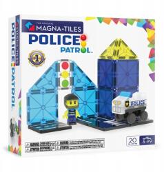 Magna-Tiles Rendőrségi járőr mágneses építőkocka 20 db-os Magna-Tiles járművel