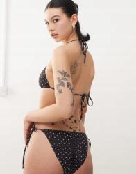 Monki fekete bikinialsó pöttyös B03 tkl S