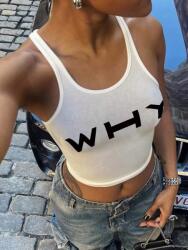 Shein fehér nyomott mintás felső S06 vyc XL