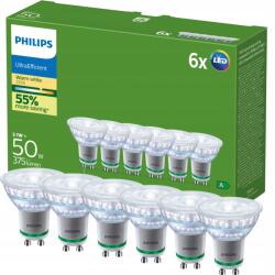 Philips Led izzó GU10 Philips 2.1W 50W 190lm/W 2700K Meleg 36° A Osztály 6 db (929003634694)