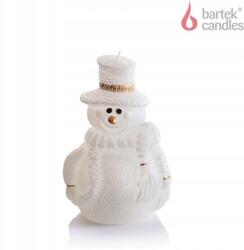 Bartek Candles Bartek Hóember, gyertyafigura, 293g, magasság 12, 5cm, fehérarany (5901685072106)