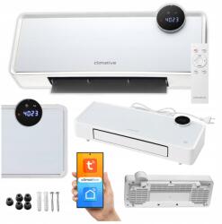 Climative Légfüggöny Elektromos Radiátor Climative GlassAir 2000W WiFi Távirányító (Kurtyna powietrzna GlassAir white WIFI)