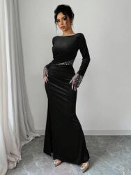 Shein Fekete Maxi Ruha Díszítés S06 dql M