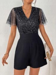 Shein Fekete Fényes Overál S06 shz S