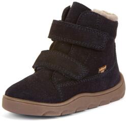 Froddo pantofi barefoot de iarnă pentru băieți ZERU TEX FURRY Dark Blue G2110151 | încălțăminte de iarnă pentru copii cu închidere cu Velcro | încălțăminte din piele cu membrană și talpă flexibilă - 35