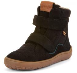 Froddo încălțăminte de iarnă pentru copii barefoot TEX WINTER Black G3160247-16 | cizme pentru copii cu închidere velcro | încălțăminte din piele cu membrană impermeabilă și talpă flexibilă - 39