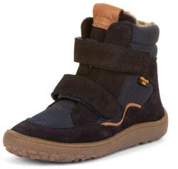 Froddo cizme barefoot de iarnă pentru băieți TEX WINTER Dark Blue G3160247 | încălțăminte pentru copii cu închidere cu velcro | încălțăminte din piele cu membrană și talpă flexibilă - 39