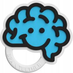 Fat Brain Toys The Brain Teether - Szilikon rágóka agy formájú, kék színben (FA214-4)