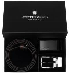 Peterson Öv 4in1 bőr elegáns férfi ajándék szett férfiaknak Peterson (PTN KL-B004S001-115D)