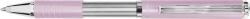 Zebra Golyóstoll "SL-F1", kék, 0, 24 mm, teleszkópos, fém, rózsaszín test, Zebra (16359)