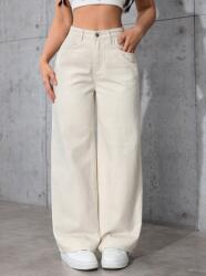 Shein Krémszínű Farmer Nadrág S06 ava S