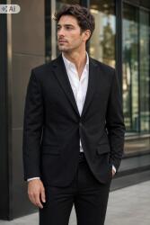  Cooper&nelson Fekete Elegáns Egysoros Férfi Blézer 4XL 7FA