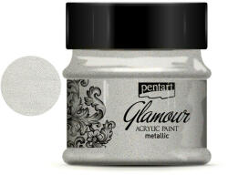 Pentart Glamour metál akrilfesték 50ml platinum