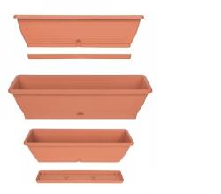 ENGER Virágláda+alátét Terracotta 60CM 11L 1DB (1014279)