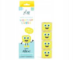 glo PALS Alex 4 db-os vízben világító szenzoros dobókocka szett Sárga szín Glo Pals (850016823113)