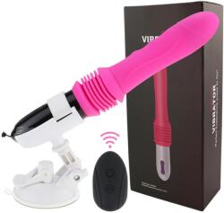 Gordon Teleszkópos erotikus vibrátor távirányítóval Gordon rózsaszín játék (YQ-230B)