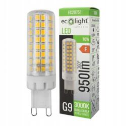 ECOLight Led izzó Menetes G9 10W 950lm 3000K Szín Fehér Meleg Cső (EC20751)