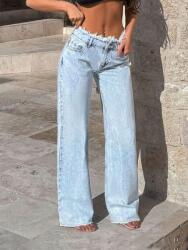 Shein Egyenes Kék Nadrág S06 zrr Xxs