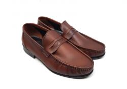 Ellion Pantofi barbati din piele naturala de culoare maro - SC1M, marimea 43