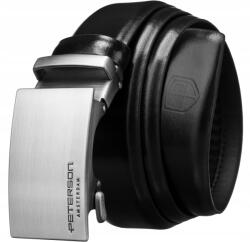 Peterson öv férfi nadrághoz természetes bőr öv férfiaknak ajándékba (PTN A005-85 BLACK)