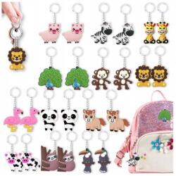  Kulcstartók Állatos Kulcstartók Hátizsákhoz Ajándék 24 db Gyerekeknek (animal keyring)