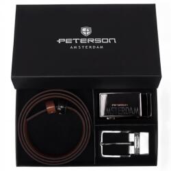 Peterson Öv férfi 4in1 két csattal Peterson ajándék szett kétoldalas (PTN KL-B022-S001-125)