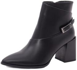 PASS Collection Botine dama din piele naturala, PASS Collection 3AC6518-K236 01-N, negru