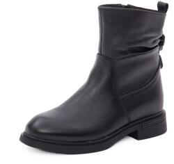 PASS Collection Botine dama din piele naturala, PASS Collection 1X490028A 01-N, negru