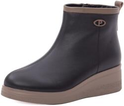 PASS Collection Botine dama din piele naturala, PASS Collection 1J970010A 01-N, negru