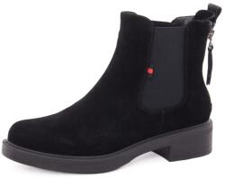 PASS Collection Botine dama din piele naturala intoarsa, PASS Collection 1M550006A 01-I, negru