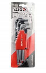TOYA Hex Kulcs Golyó 9DB 1, 5-10MM CrV Yato YT-0505 (YT-0505)
