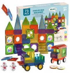 Click4toys Oktató Mágneses Építőkockák Gyerekeknek Építőpanelek 73 Db-os (0259)