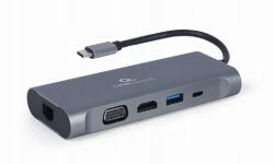 Gembird Multi Usb Type-c Adapter 7IN1 Szürke