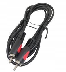 Cabletech Rca dugó kábel Rca dugó fekete 1m (KPO4000-1.0)