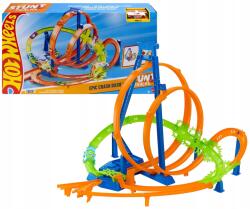 Mattel pálya szett Epikus Hurok 5 Kraks autó Hw 1: 64 a csomagban HTP55 (HTP55)