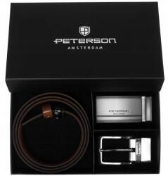 Peterson Öv férfi bőr nadrághoz kétoldalas cserélhető csat ajándék szett (5903051298233)