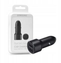 Samsung Bliszteres Samsung fekete gyári autós gyorstöltő 2XUSB csatlakozóval 2A 15W (EP-L1100NB)