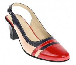 Ciucaleti Marimea 40 Pantofi dama decupati din piele naturala - Model elegant toc de 7cm S301RBLBEJ