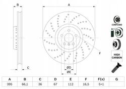 Bosch 0 986 479 F64 Féktárcsa