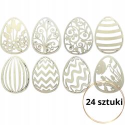 24 Db-os Fa Húsvéti Tojás Dekoráció Szett Diy Öko (2056)