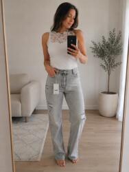 M. Sara Női svéd farmernadrág M. Sara Wide Leg világosszürke M