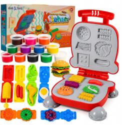 Click4toys Gyurma Gyerek Hamburger Kenyérpirító Tömeg Formák Készlet 40 Db-os (1537)