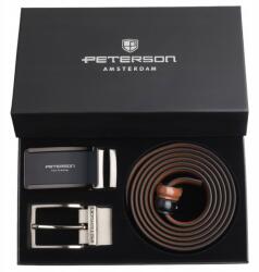 Peterson Öv férfi szett Peterson bőr kétoldalas elegáns ajándék 4in1 (PTN KL-B009-S001-85)